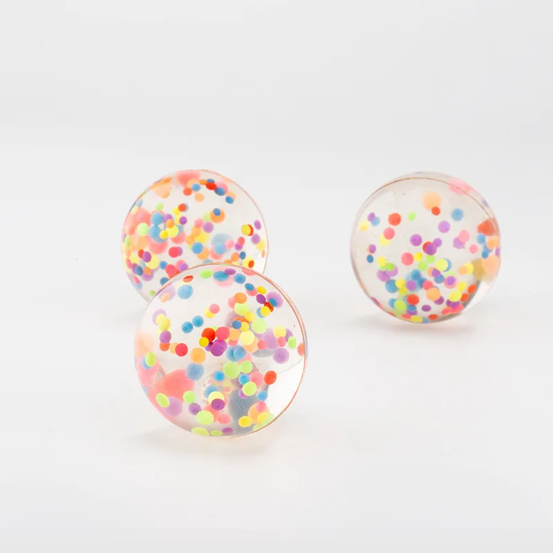 2024 New Multi-Color Fish Design Super Bouncing Transparent Rubber Balls High-Bouncy Toy for Kids