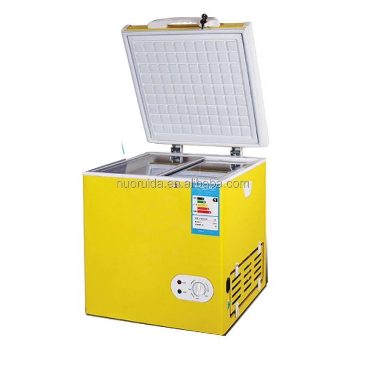 12V DC solar deep chest freezer with battery powered freezer solar refrigerator with solar panel