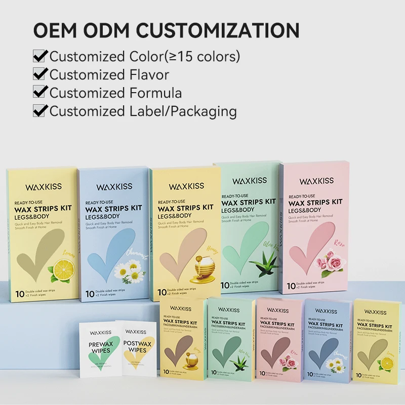 Professional Hair Removal Cold Wax Strip Painless Depilatory Wax Strips Wholesale OEM Facial Wax Strips