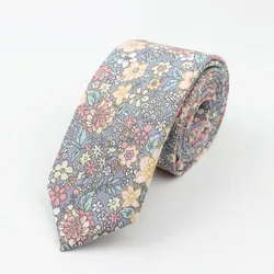 New Style Floral Brisk Soft Texture Tie 100% Cotton For Men&Women Casual Dress Handmade Adult Wedding Tuxedo Tie Accessory Gift