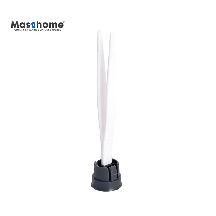 Masthome Hidden Clip Design TPR Toilet Brush Bathroom WC Clean Plastic Silicone Toilet Bowl Brush with Holder