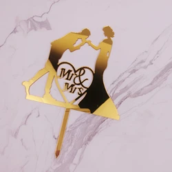 MrMrs propose marriage wedding custom acrylic cake topper