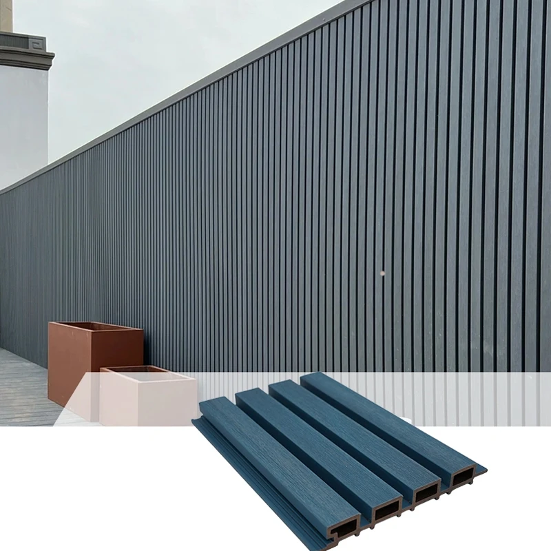 Anti-UV Eco-Friendly Co-Extrusion Wood Plastic Composite Outdoor WPC Grooved Wall Panel Cladding
