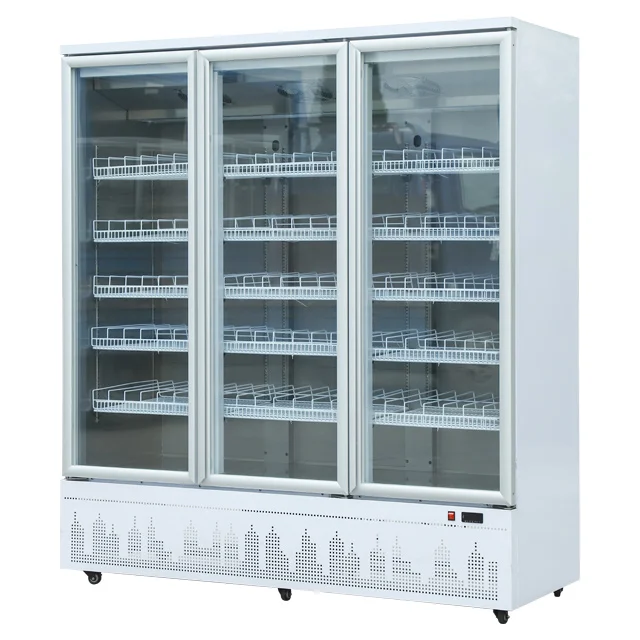 NUELEAD 1000L Big Capacity Supermarket Refrigerator Display Cabinet Chiller Restaurant Big Beverages Chiller Refrigerator