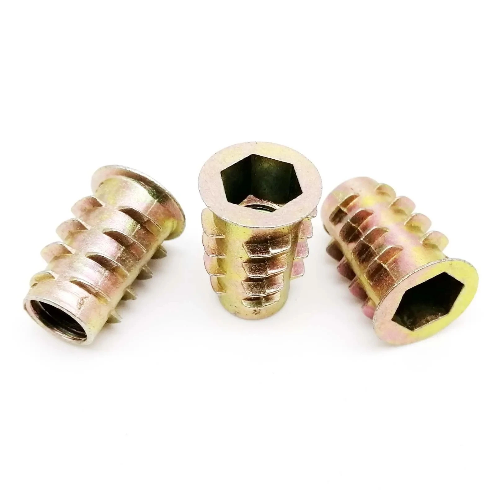 M4 M5 M6 M8 M10 Metal Hexagon Hex Socket Allen Head Embedded Insert Nut E-Nut for Wood Furniture Inside and Outside Thread