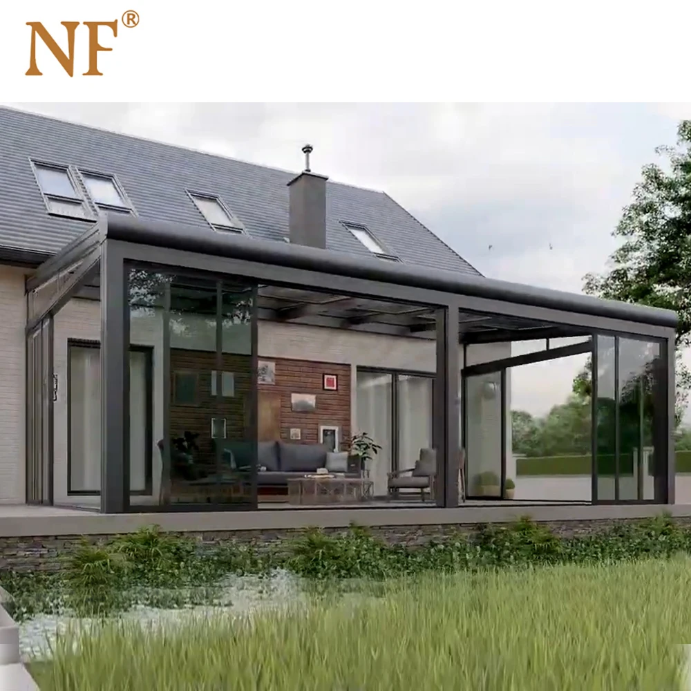 Last design aluminium greenhouse conservatory