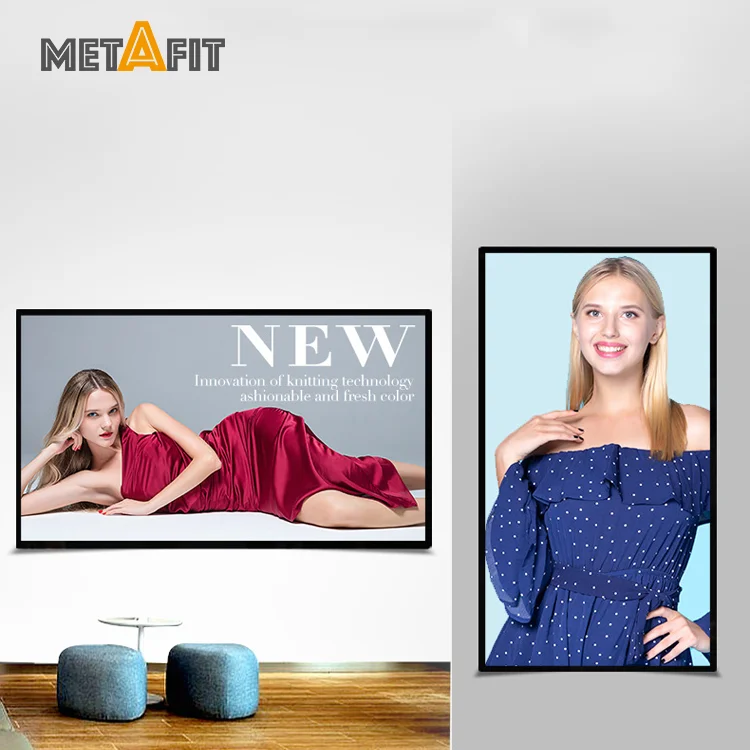 Metafit Factory Price  Wall Mounted Indoor Ads Player Android Non Touch Indoor Lcd Digital Signage And Screen Advertising