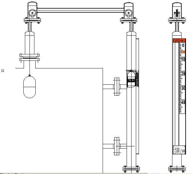 Side-Mounted Float Magnetic Level Gauge for High Viscosity Heavy Oil Tar Crude Oil Resin