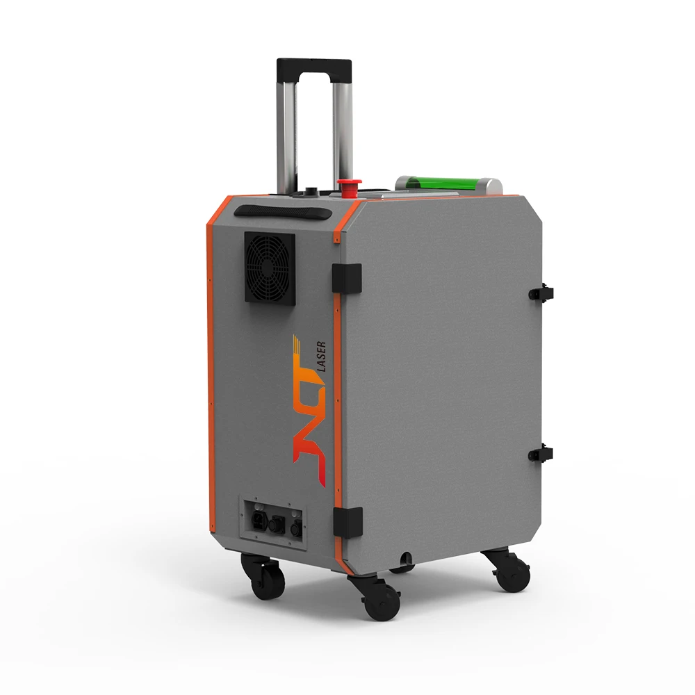 Factory price  50W 100W 200W Portable Backpack suitcase Raycus Laser Source Pulse Fiber Laser Cleaning Machine
