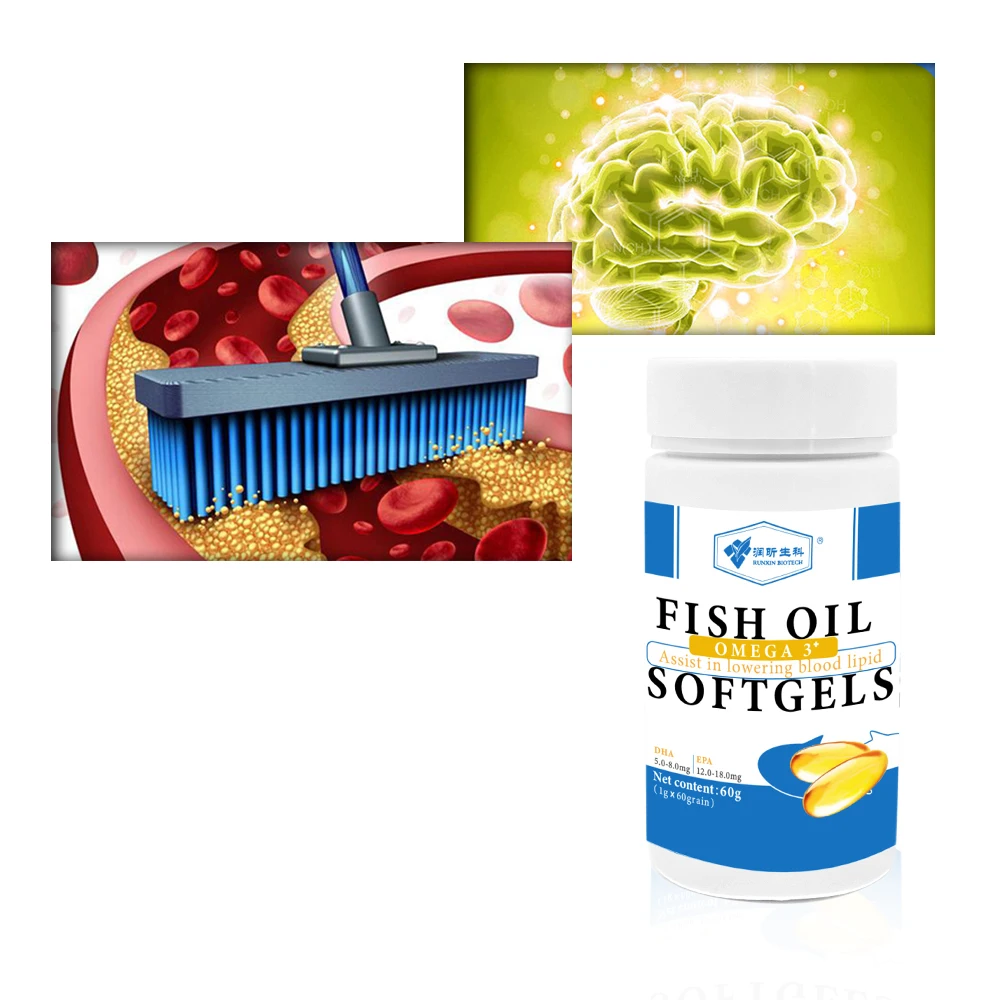 Dietary Supplement GMP ISO Fish Oil Omega 3 softgel capsules