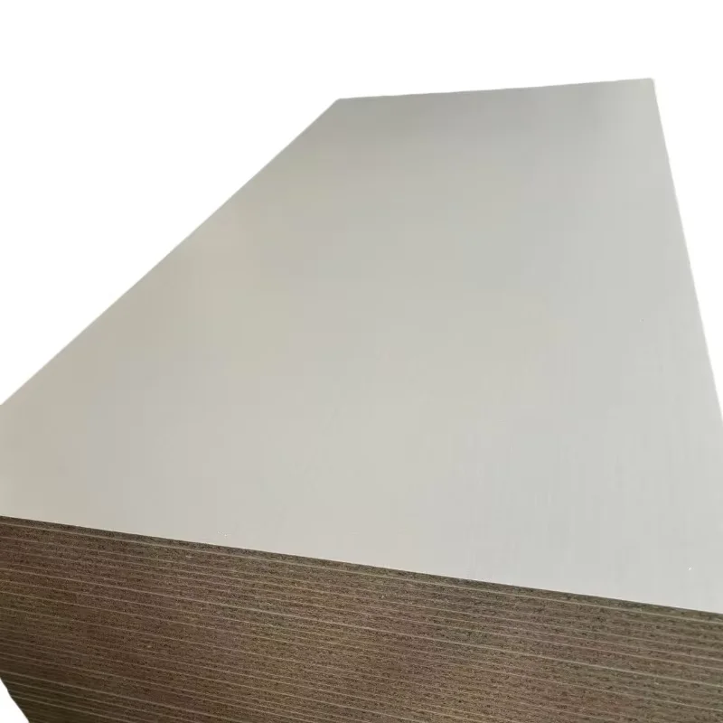 Blue White Color Melamine Paper Slotted Mdf Plywood Chipboard Flakeboard Particle Board