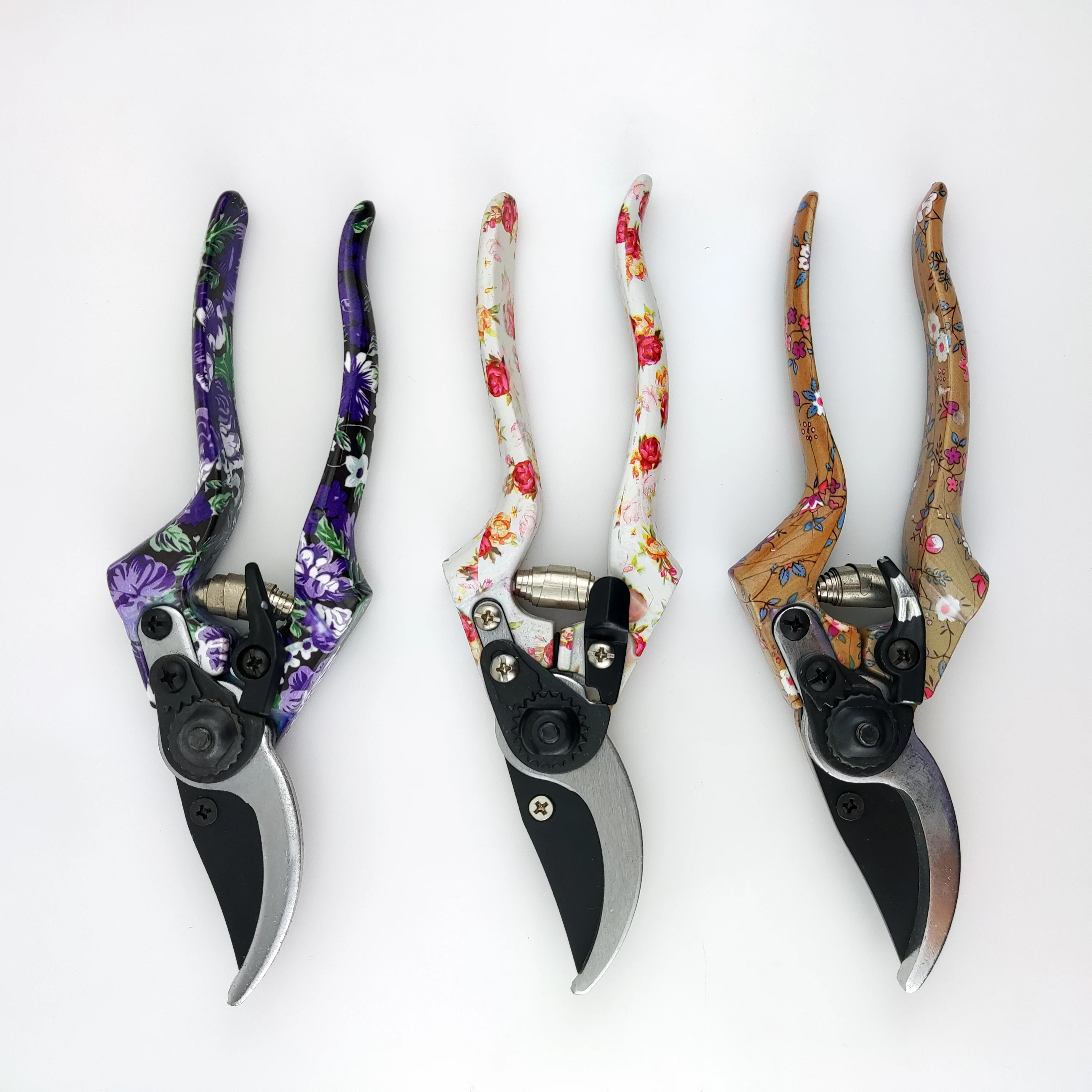 Lady manual craft gift design floral printing garden tree pruning shears tree trimming scissors