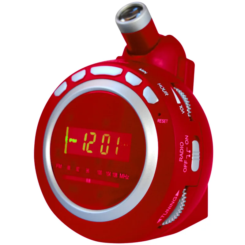 Digital Projection Alarm Clock with Rotating Ceiling Wall Projector with time display