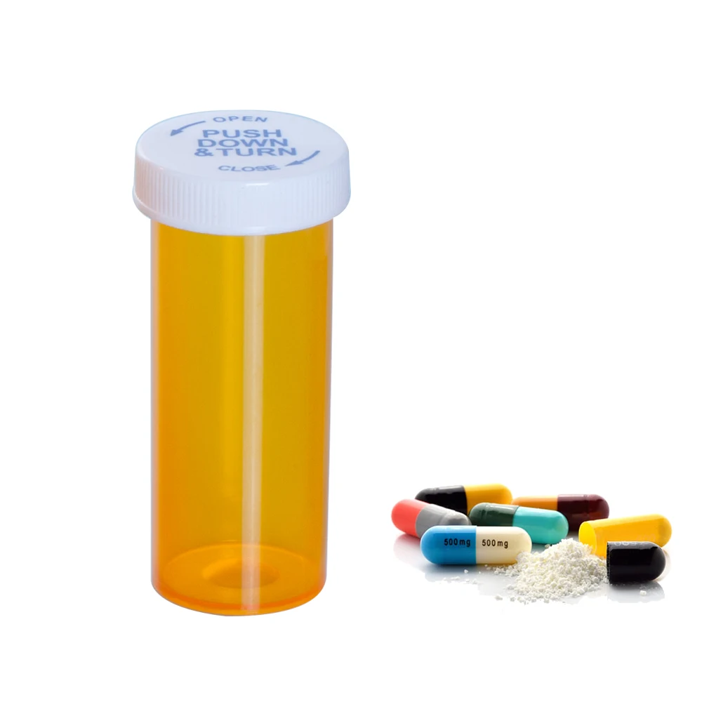 13DR 50 ml pp plastic amber medicine robotic vial with svrew cap