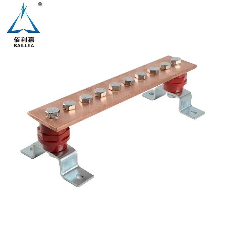 Grounding System Manufacturer Electrical Earth Busbar Bare Copper Bus Bar