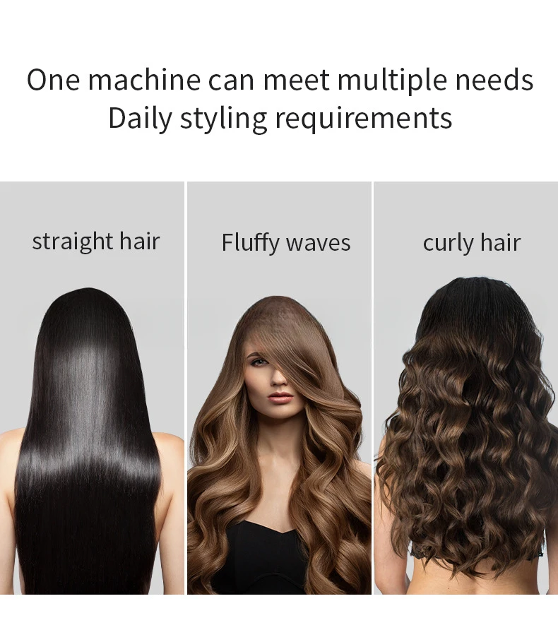 Prussian blue 6 in 1 Professional Hair multi Styler Blow Dryer Brush Hot air Comb Curling irons Hair Curler with Leather case