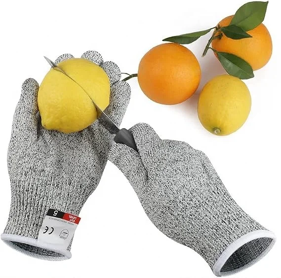 Durable Kitchen Food Grade 5 Protection Safe Cooking Cutting Work Safety Cut Resistant Gloves For Meat Cutting Wood Carving