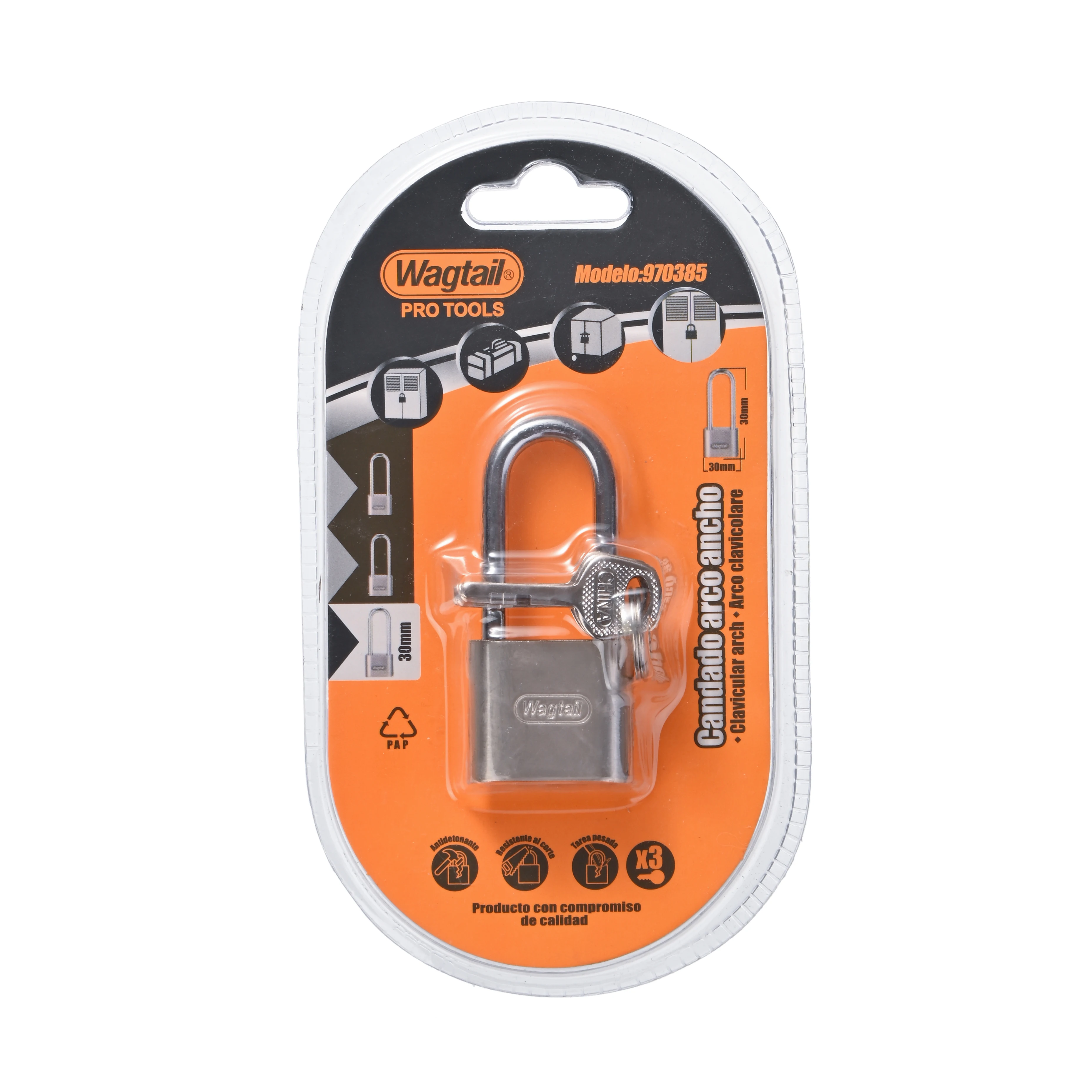 Factory Long Beam Matte Round Lock Steel Weatherproof Round disc Lock Padlock