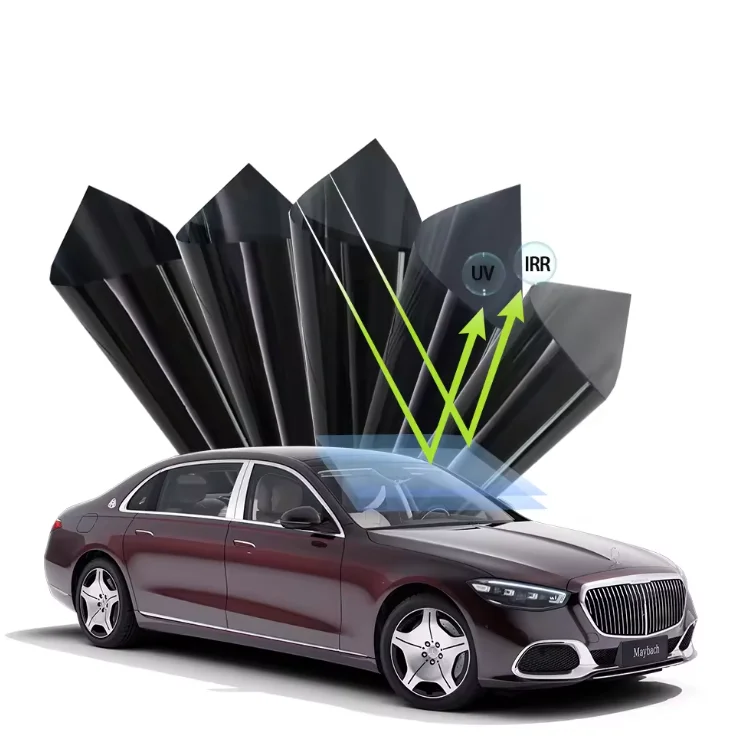 ZT35 Free Sample 1.5*30m/Roll Anti Scratch Dyed Car Films Solar Automotive Window Film Primary Color Glass Film