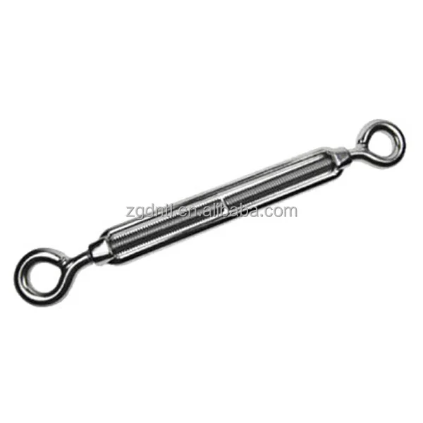 M16 304 Stainless Turnbuckle For Steel Rope Parts Heavy Duty German Standard Din1480 Eye To