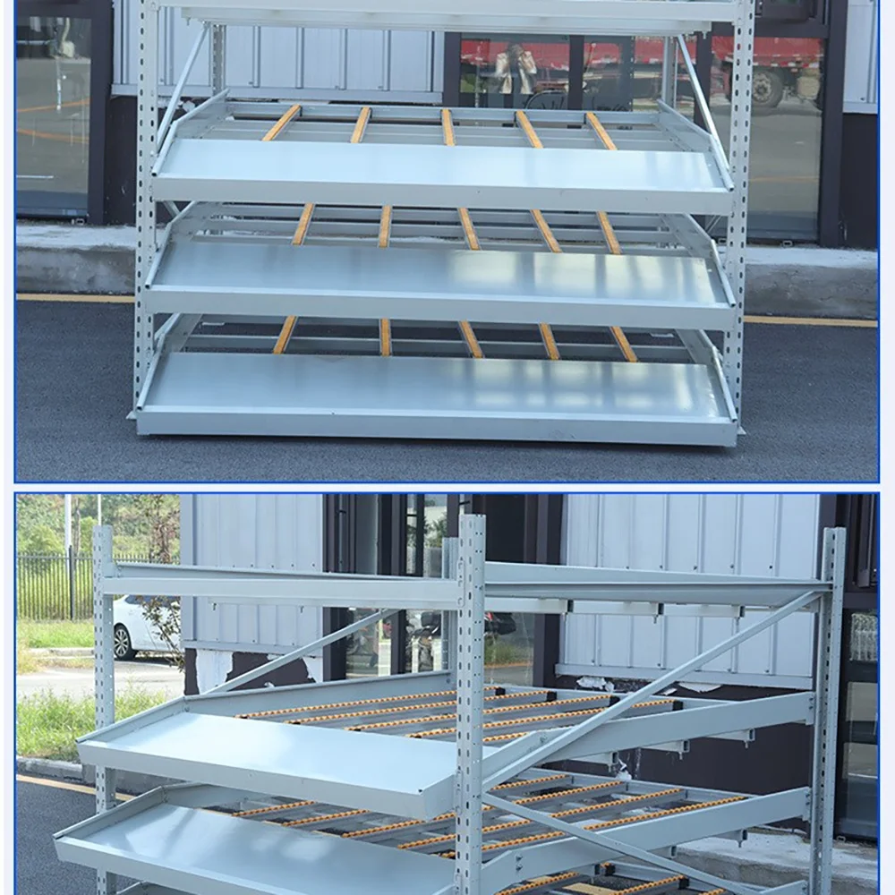 Factory Price Steel Warehouse Picking System Carton Flow Rack Flow Storage Shelves Gravity Pallet Racking