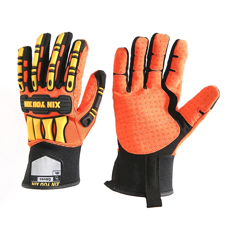 Customized Logo Comfortable Safety Multi Purpose Impact Work Gloves Heavy Duty Impact Gloves