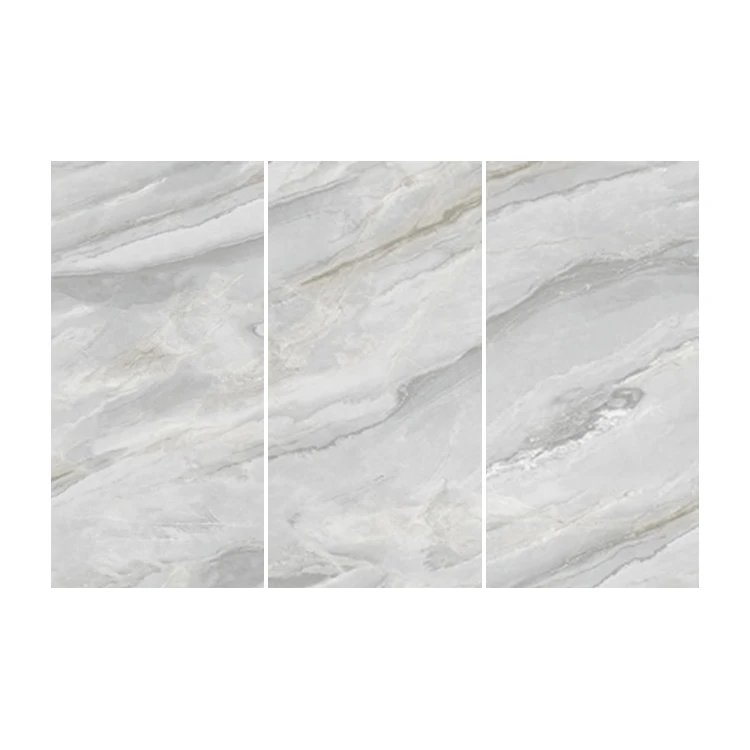 Big Tile Light Grey Living Room Wall Decor Extra Large Polished Glazed Marble Porcelain Slab 1200x2400 Tiles Infinite Texture