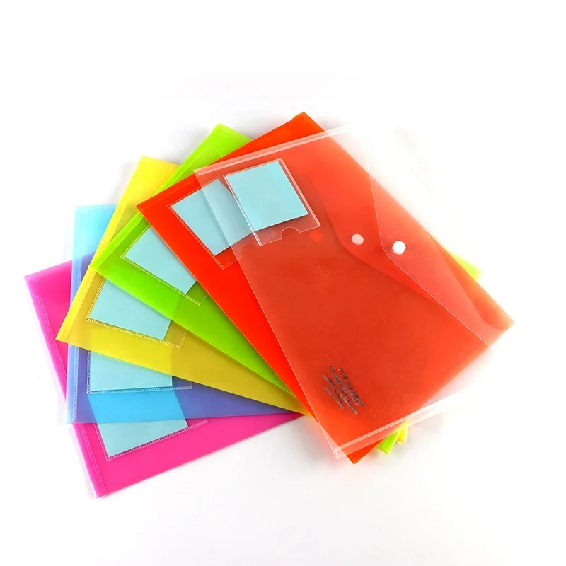 Заказной держатель для документов формата А4 пластиковая сумка-конверт офисные принадлежности папка файлов с кнопками