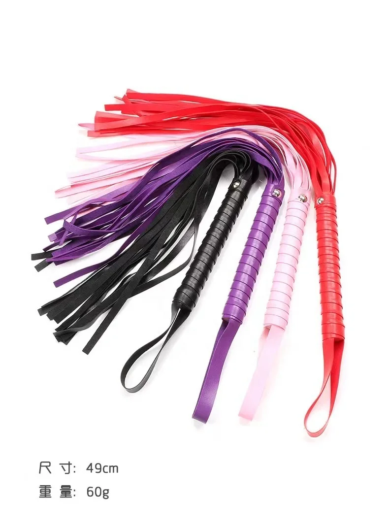 Sexual Flirt Tools Sex Whips Bondage Toy for Adults Sex Black Leather Flogger BDSM Fetish Whip