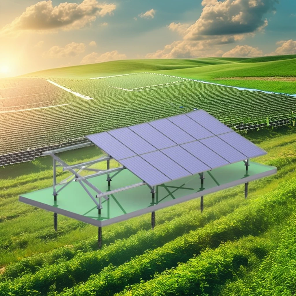 Hot Dip Galvanized Solar Ground Mount System Easy Install  Structure Aluminum Alloy Mounting Rack