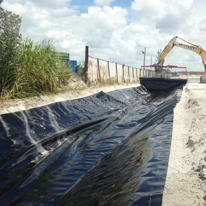 0.5mm 0.75mm Fish Pond Liner Aquaculture HDPE Plastic Sheet Dam Liner for Aquaculture Farm HDPE Geomembrane