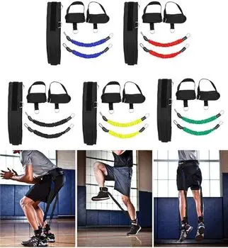 Resistance Band leg trainer With 2 Padded Ankle Straps Made With Heavy Latex Rubber Leg Resistance Bands