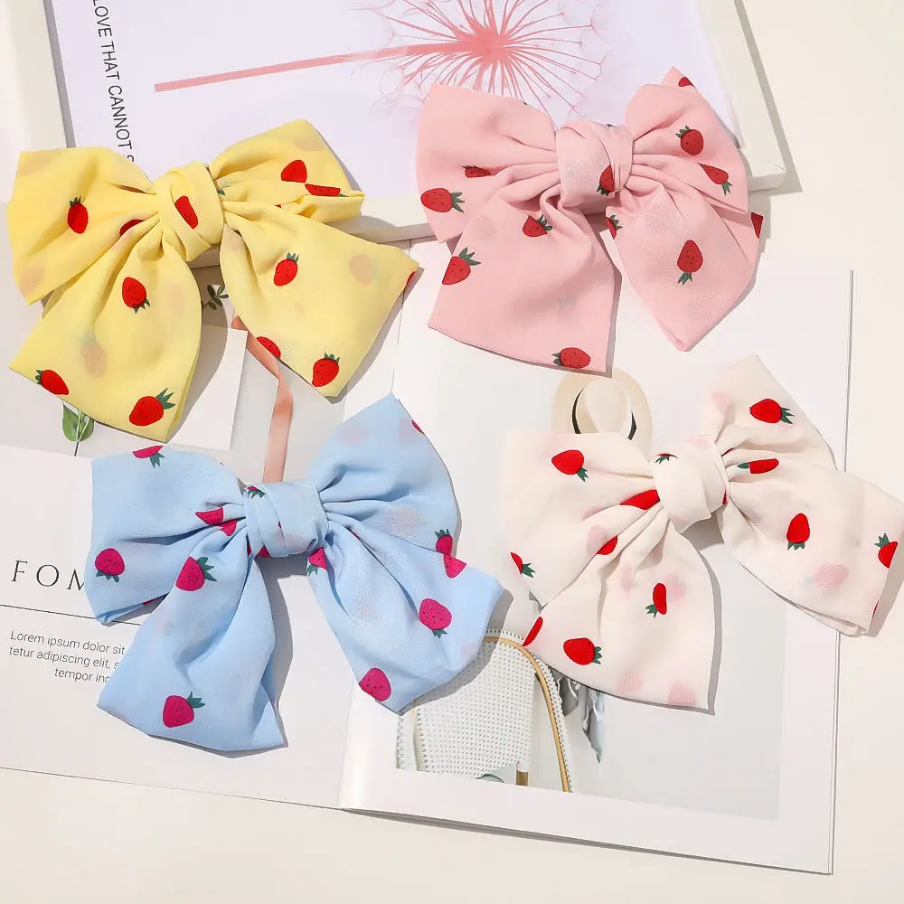 Fruit Pattern Fabric Duckbill Clip Hair Fixing Crocodile Hairpin Hair Accessories Hair Clip For Ladies