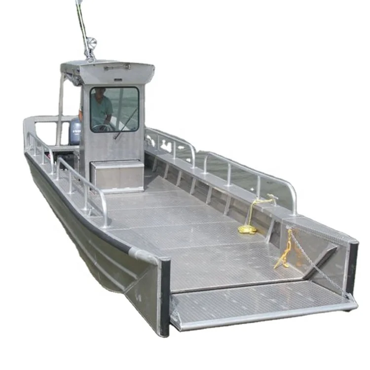 8.50m Center Cabin Aluminum Landing Craft With Strong Crane
