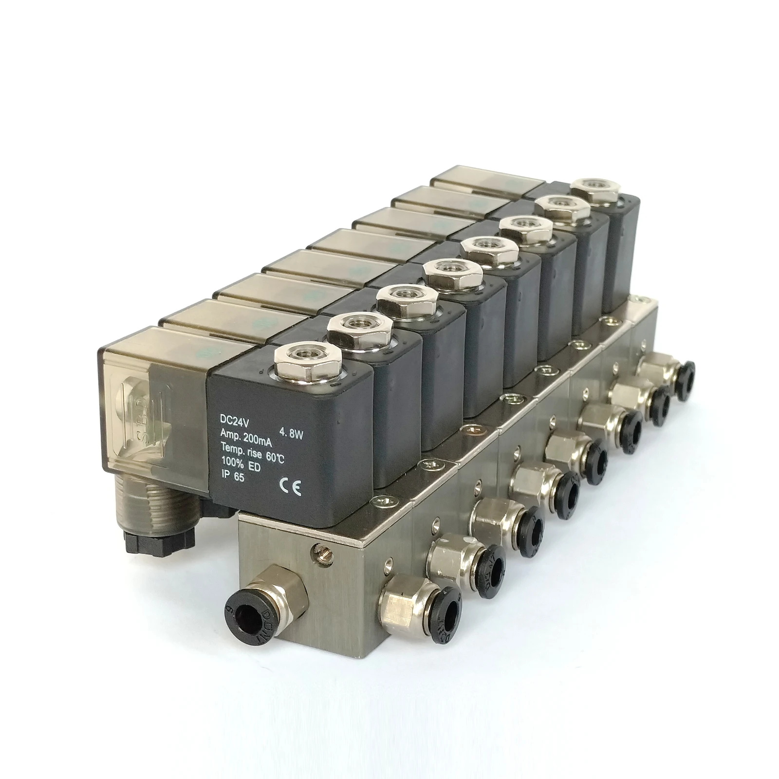 3V1-06 1/8in normally closed electromagnetic manifold base mini air valve group 12v 24v 3 way solenoid manifold valve