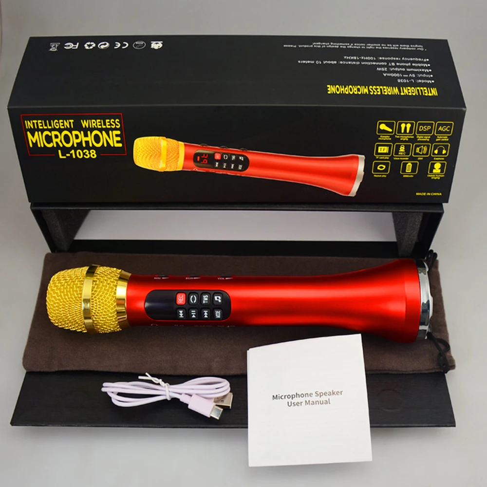 L-1038 New Karaoke microphone speaker ,Proolin Factory supply