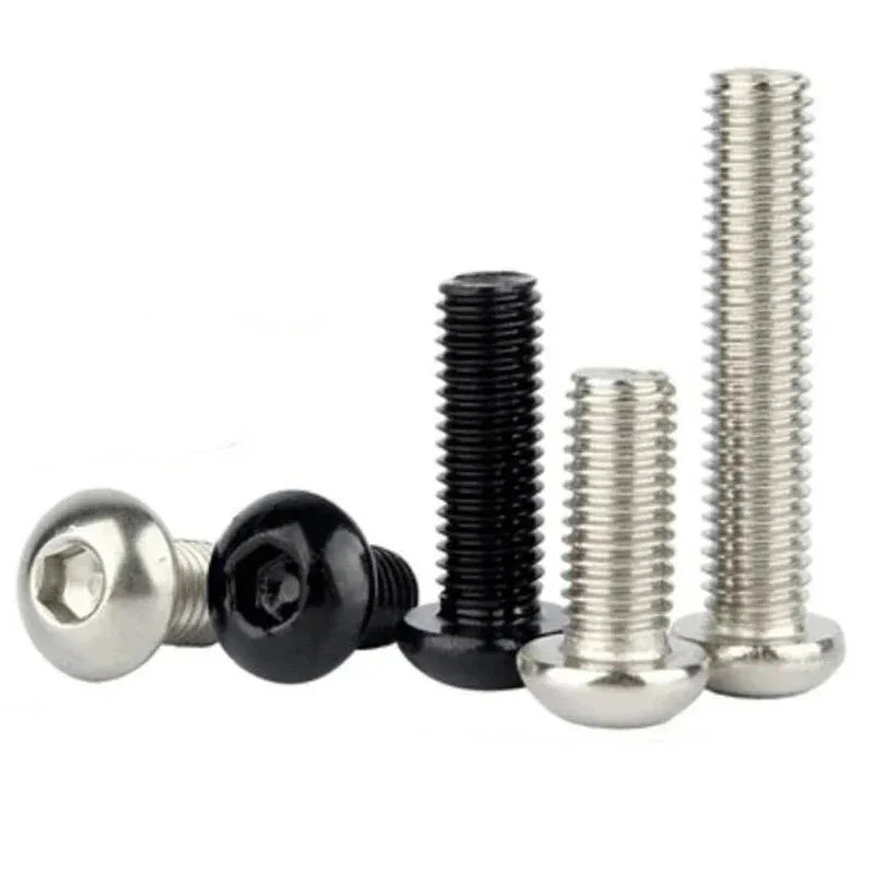 BulkMan 3D M3 M4 M5 M6 Stainless Steel 304 or Black Carbon Steel Hex Hexagon Socket Button Head Allen Bolt Screw