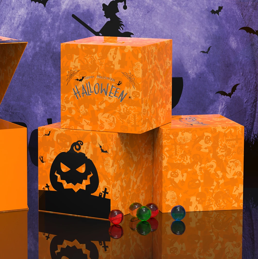 China Wholesale Custom Halloween Packaging Design Cardboard Gift Candle Packaging Box for Baseball Boxes with Logo Packaging Box