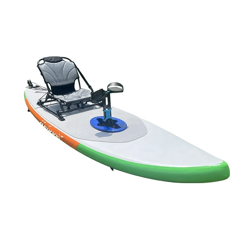 10FT Custom Drop Stitch Sit on Top Surfing SUP Inflatable Pedal Paddle Board with Rudder