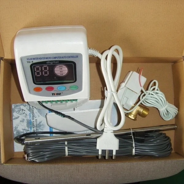 Electromagnetic valve temperature & level sensor using of solar controller