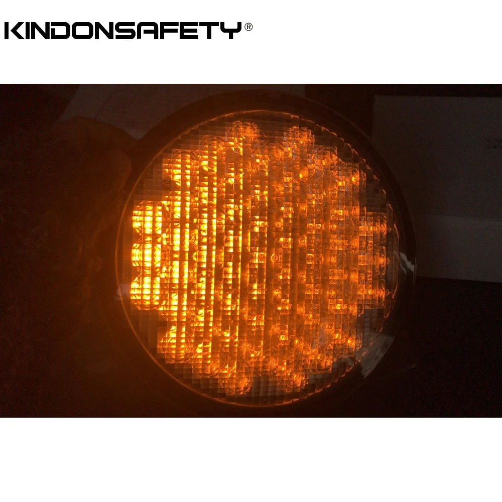 
Unique Designed 200mm 8inch LED Traffic Warning Light Roadway Safety Yellow Beacon 12V or 24V EN12352 L8H approved 