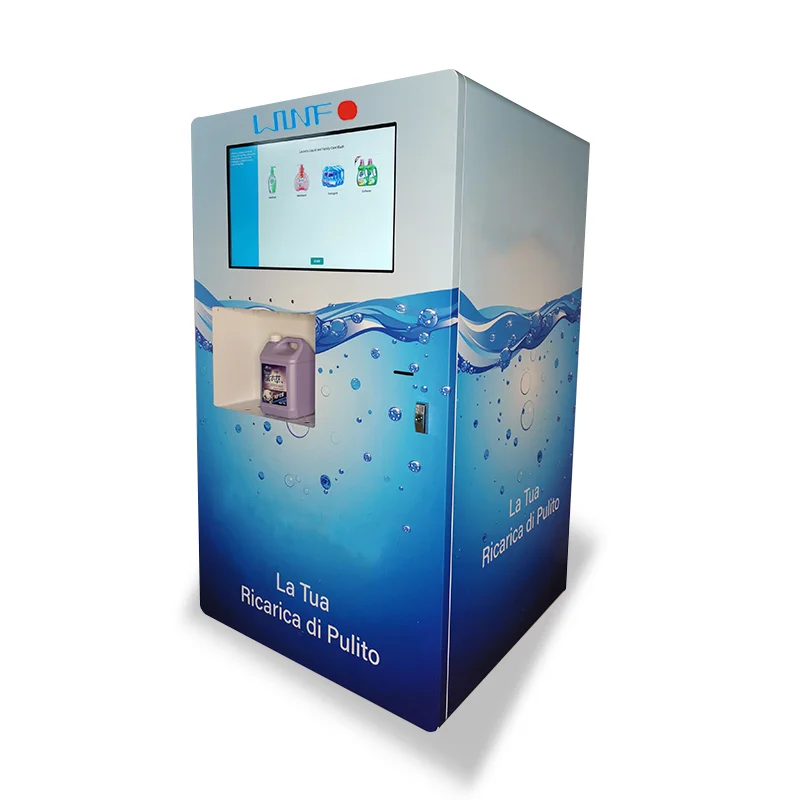 Bar Code Operated Sanitizer Dispenser Detergent Liquid Vending Machine For Supermarket Chain Store