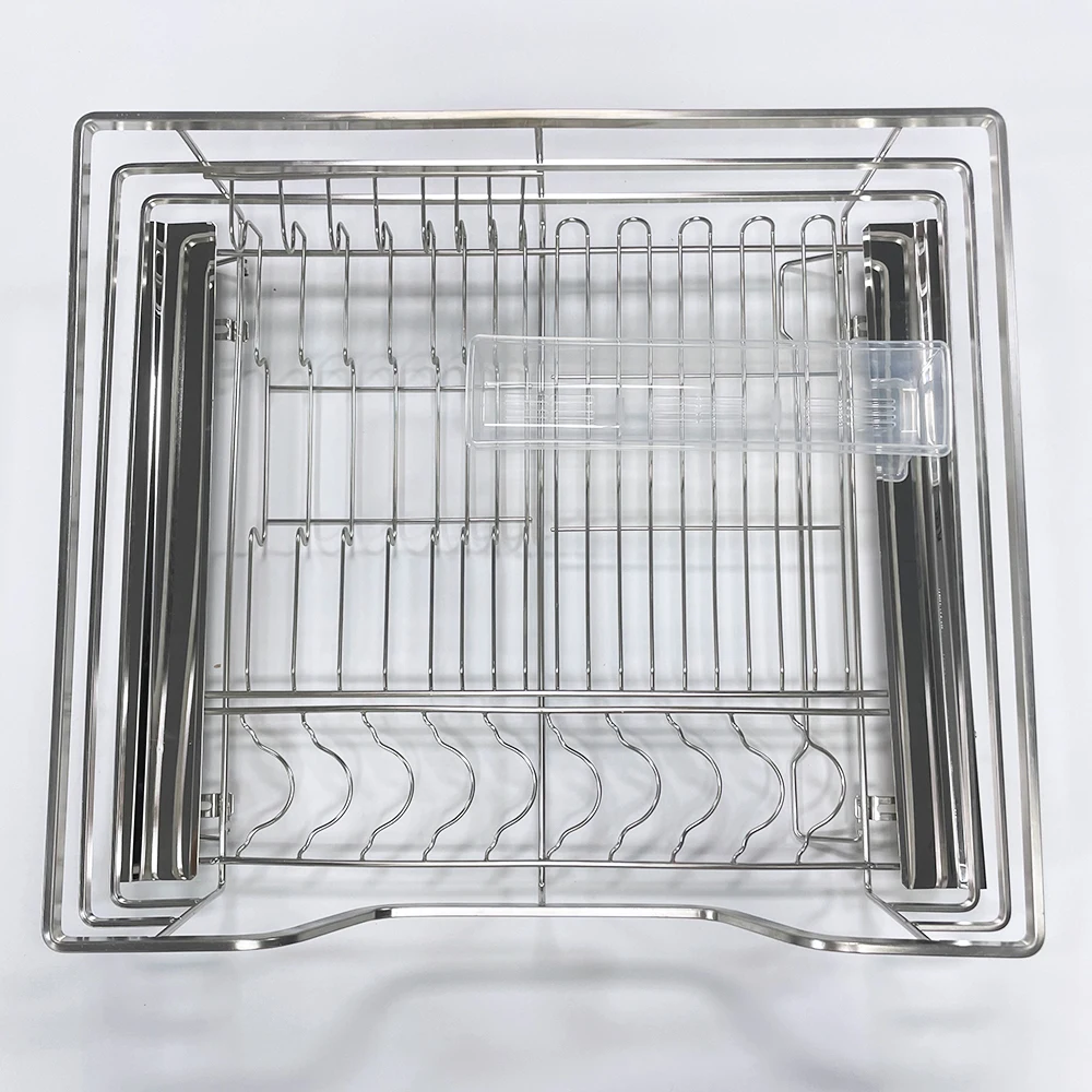 Four Side 304 Stainless Steel Kitchen Drawer Basket Kitchen Storage Pull Out Drawer Basket