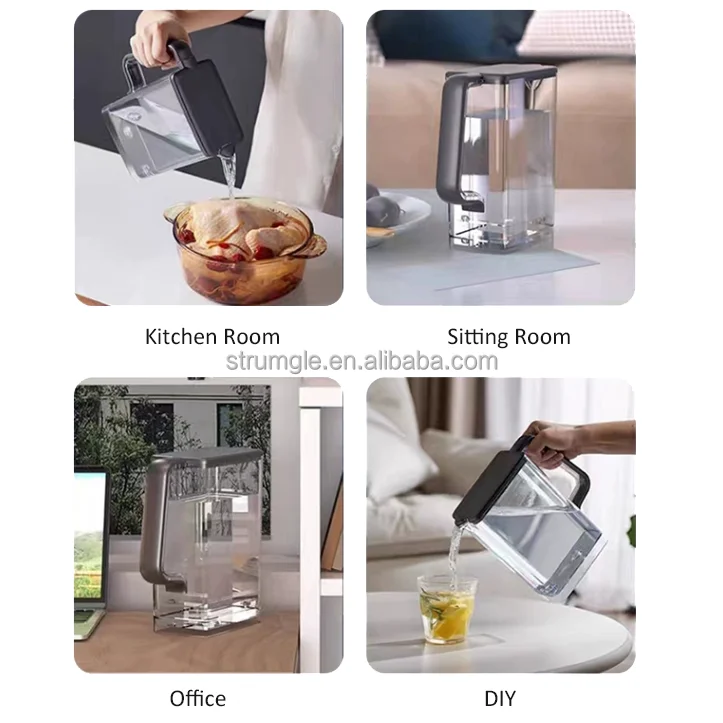 7-stage Desktop RO Water Purifier System Electric Reverse Osmosis Hot and Cold Water Dispenser Plastic Free Spare Parts Optional