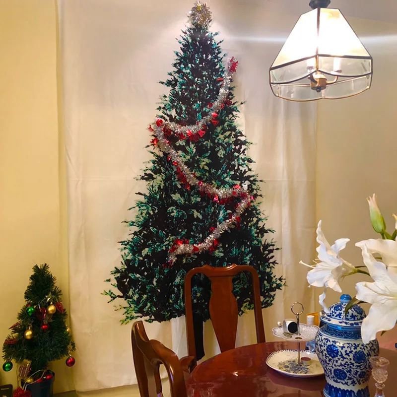 Foreign trade ins Christmas tree pine hanging cloth background cloth Christmas day decoration tapestry