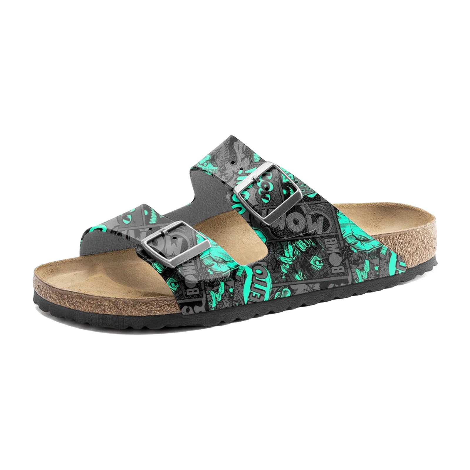 Greatshoes Custom Logo Slide Sandal Fashion Street Outdoor Slippers,Men Cork Sandals Birken Style Shoes