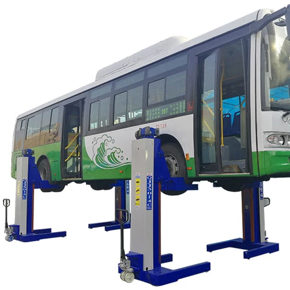18 months free parts China Aofu 4 Post Mobile Column Vehicle Lifts car electric mechanical mobile column bus car lift