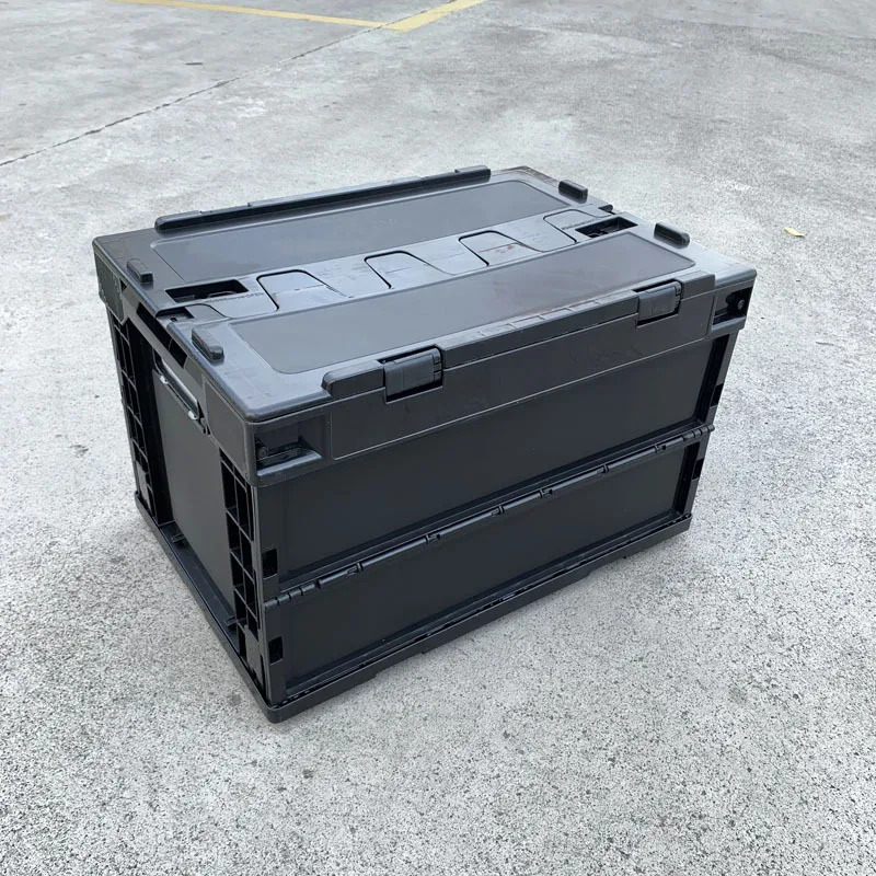 50L Large Capacity Camping Storage Box PP Plastic Folding Camping Box with Outdoor Courtyard Storage Car Box