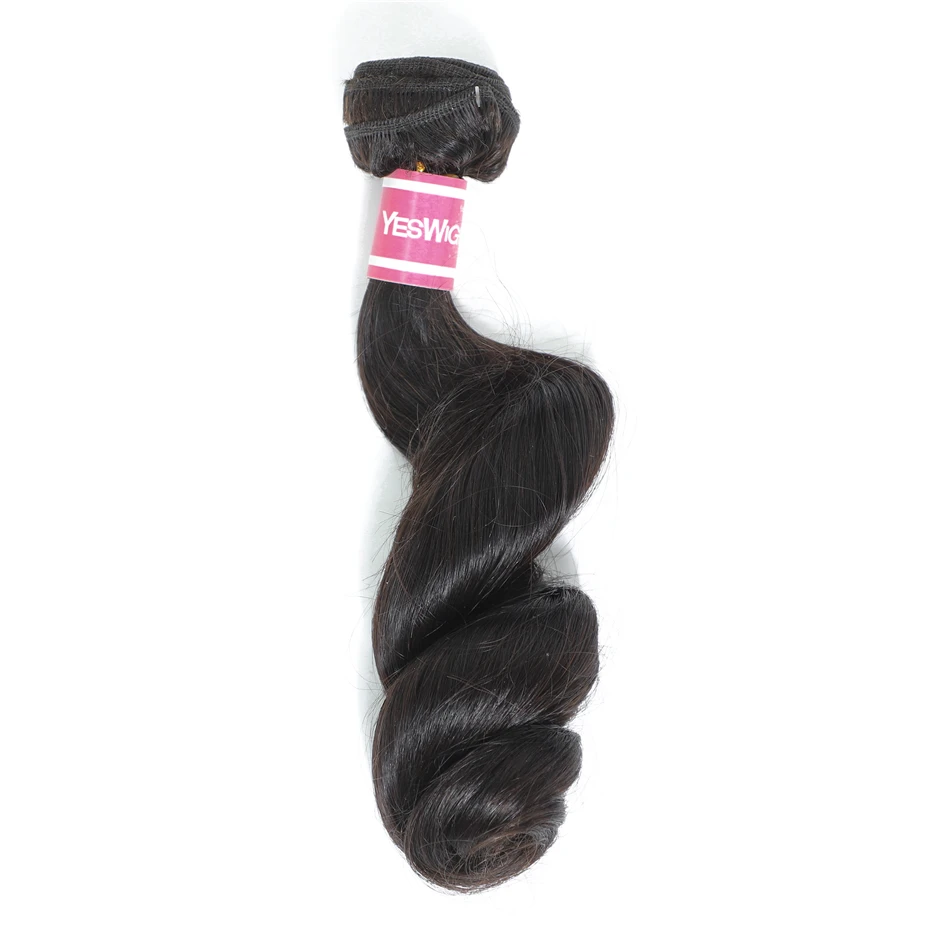 Yeswigs Loose Wave Human Hair Weaving Factory Sales Peruvian Young Girl Virgin Cuticle Aligned Spring Loose Curls Extension Hair