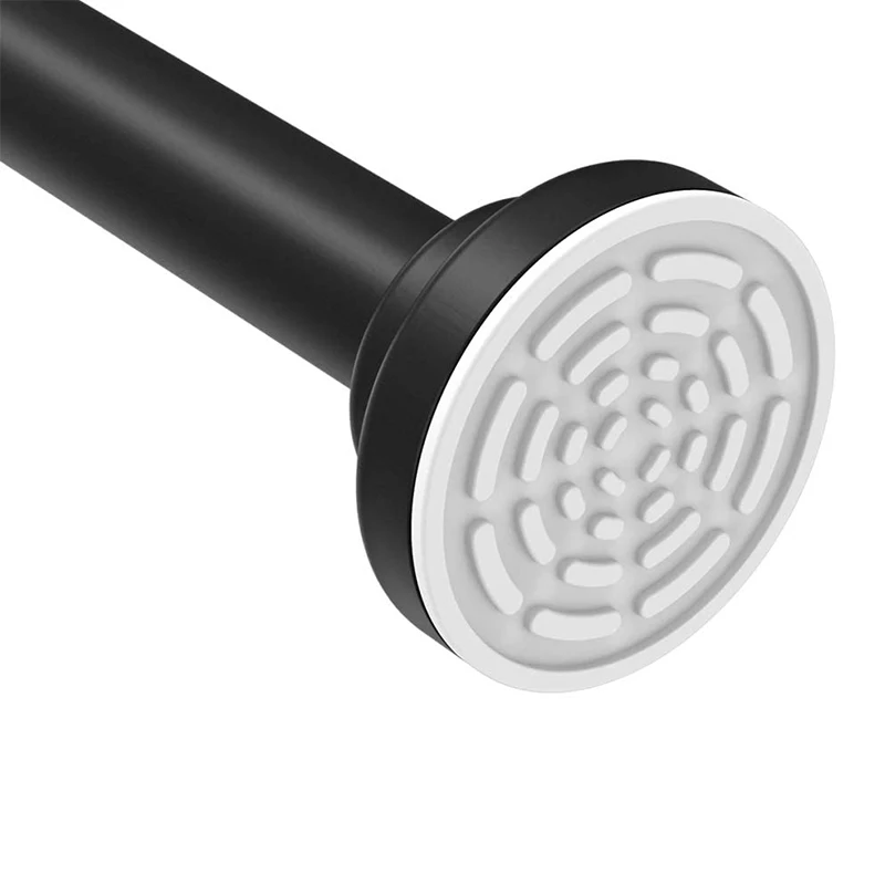 Black 40 Inches To 72 Inches Tension Adjustable Shower Curtain Rod